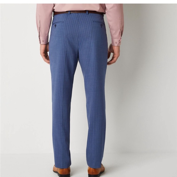 Collection By Michael Strahan Pinstripe Mens Regular Fit Flat Front Pants - Picture 2 of 2